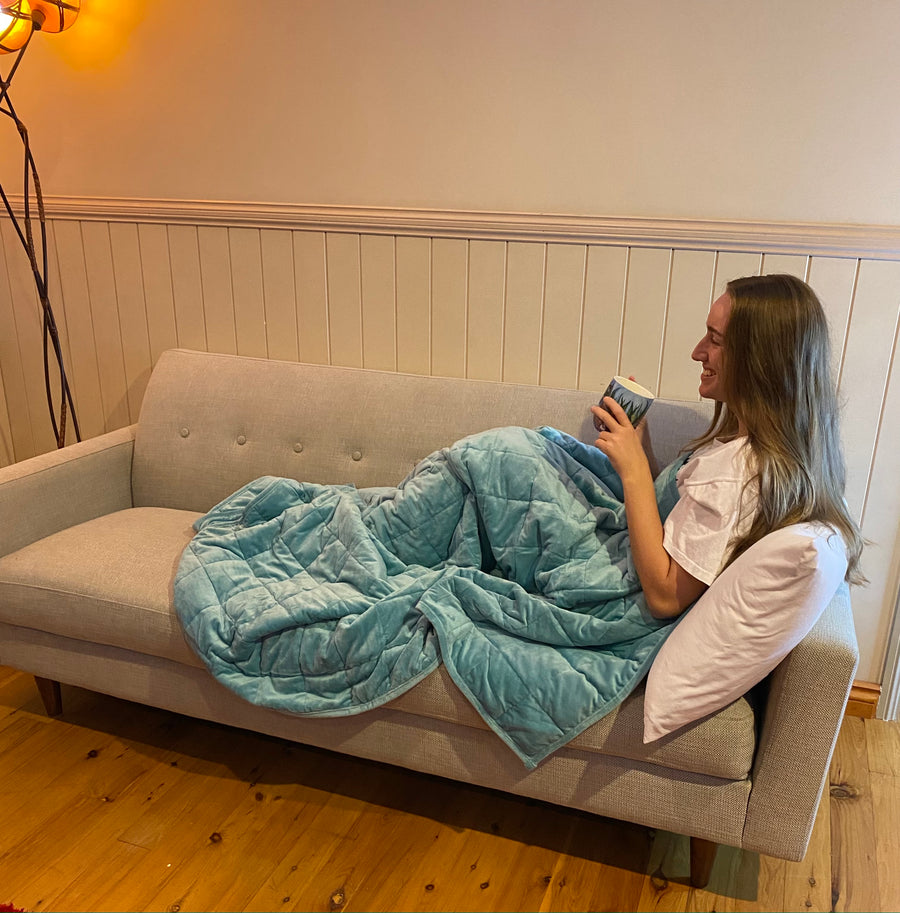 Weighted Blanket - Aqua Blue (152cm x 203cm)