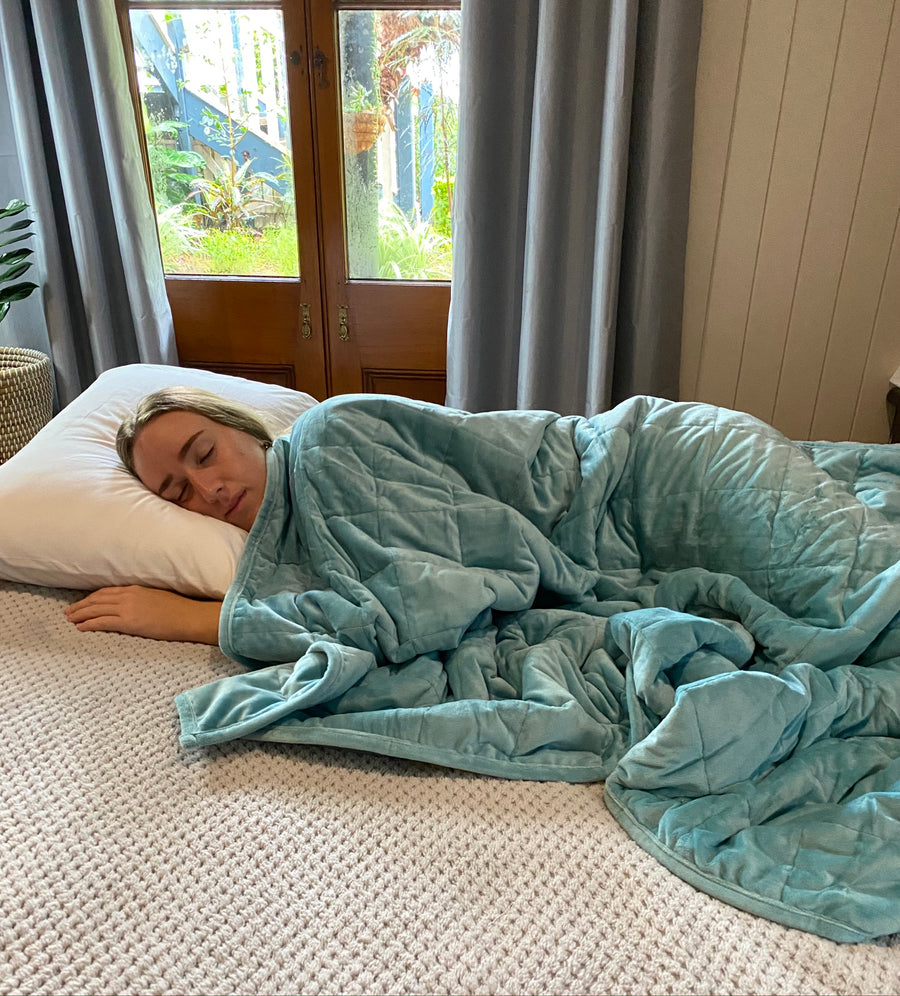 Weighted Blanket - Aqua Blue (152cm x 203cm)